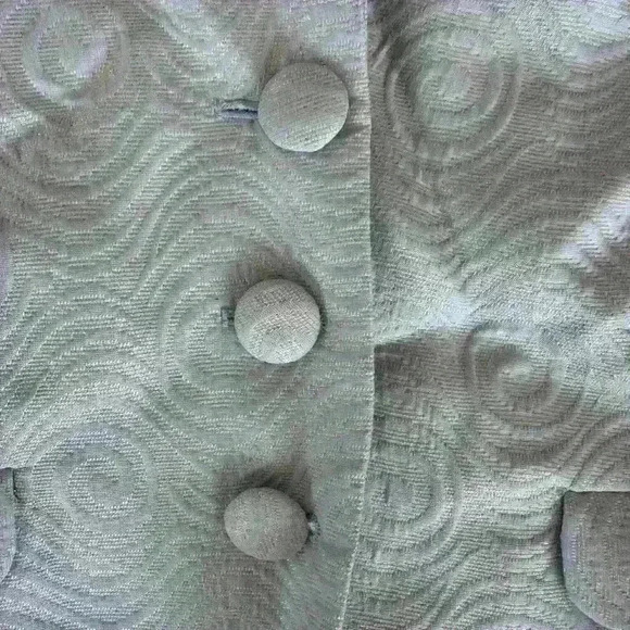 NWT - Women’s Vintage Inspo Jacket Size Small Light Blue with Metallic Threading - Picture 3 of 4